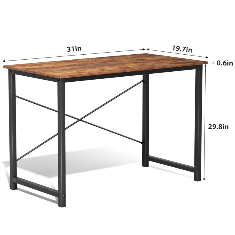  Computer Desk 31 Inch, Modern Writing Desk for Home Office with Storage Bag & Hook, Small Office Desk for Small Spaces, 31IN