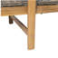 Chaise longue en bois et osier Hampton