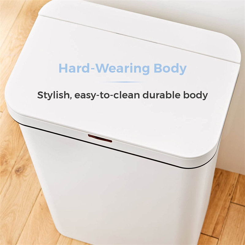 Camariya Plastic Kitchen Trash Can - 189.27L, White