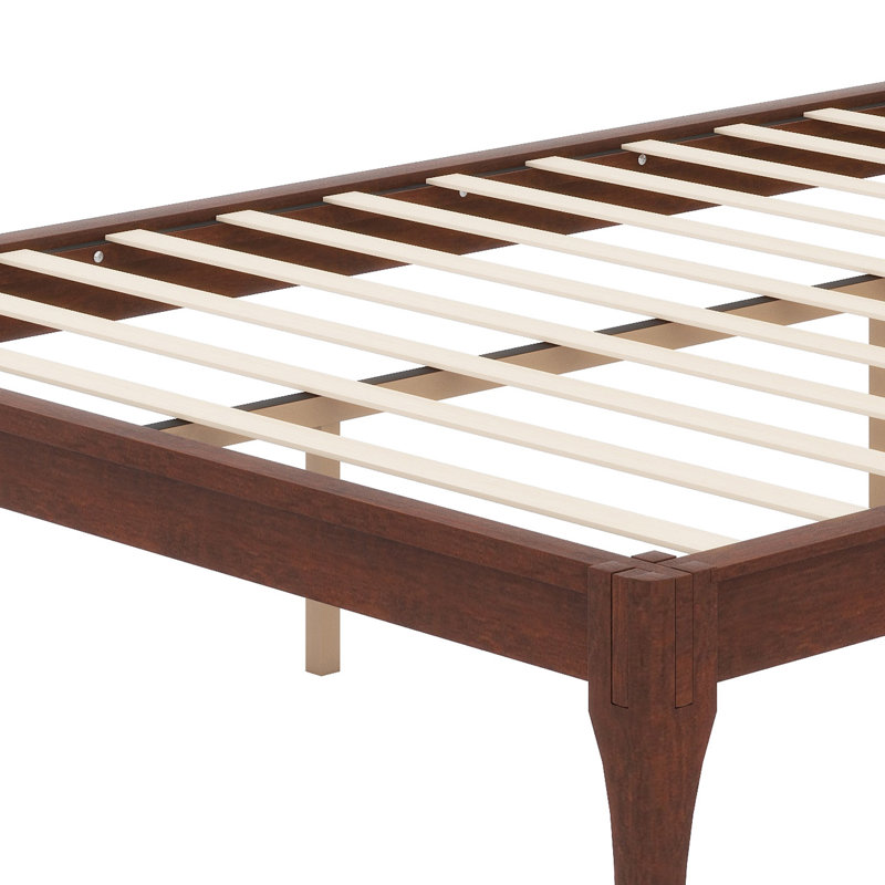 Lit plateforme en bois de bambou massif, Chocolat