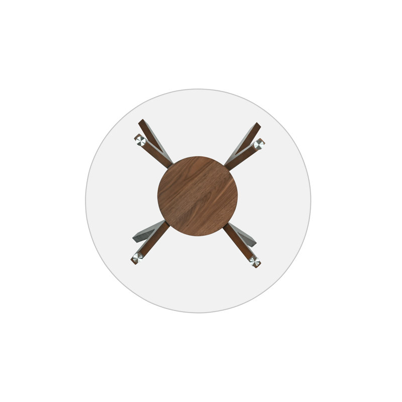 Lyan 5-Piece Round Dining Table Set with Chairs, Gray, 36.02" H x  42.01" W x 42.01" D