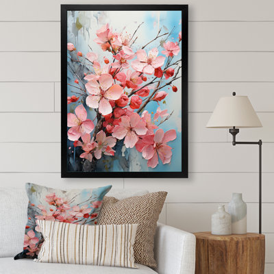 «Alcinous Pink Apple Blossom Collage III», reproduction sur toile