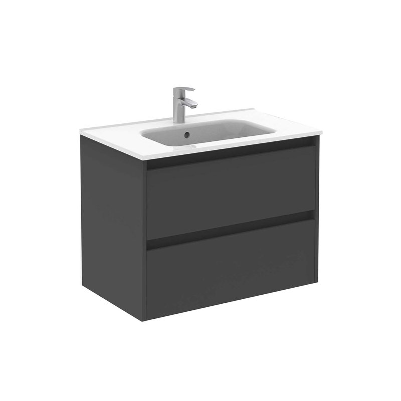 Ensemble de meuble-lavabo mural simple 32 "Mallie, Anthracite