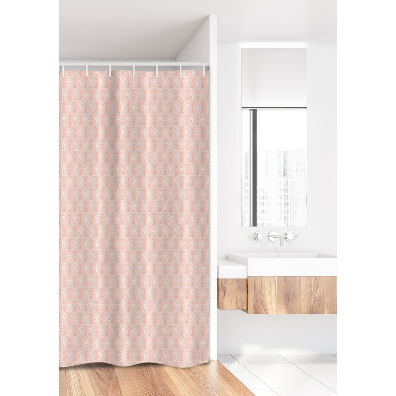 Geometric Shower Curtain with Hooks Included