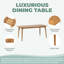 Ensemble repas d'extérieur moderne 7 pièces - Table extensible en acacia et chaises empilables résistantes aux intempéries-773557195