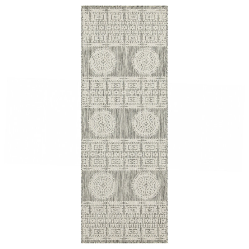 Tapis argenté intérieur / extérieur, Rectangle 5 pi 3 po x 7 pi 3 po