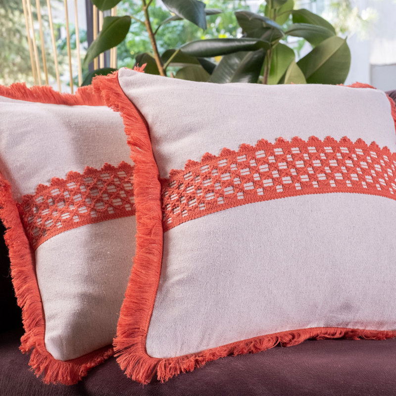 Asensio White Square Cushion Cover