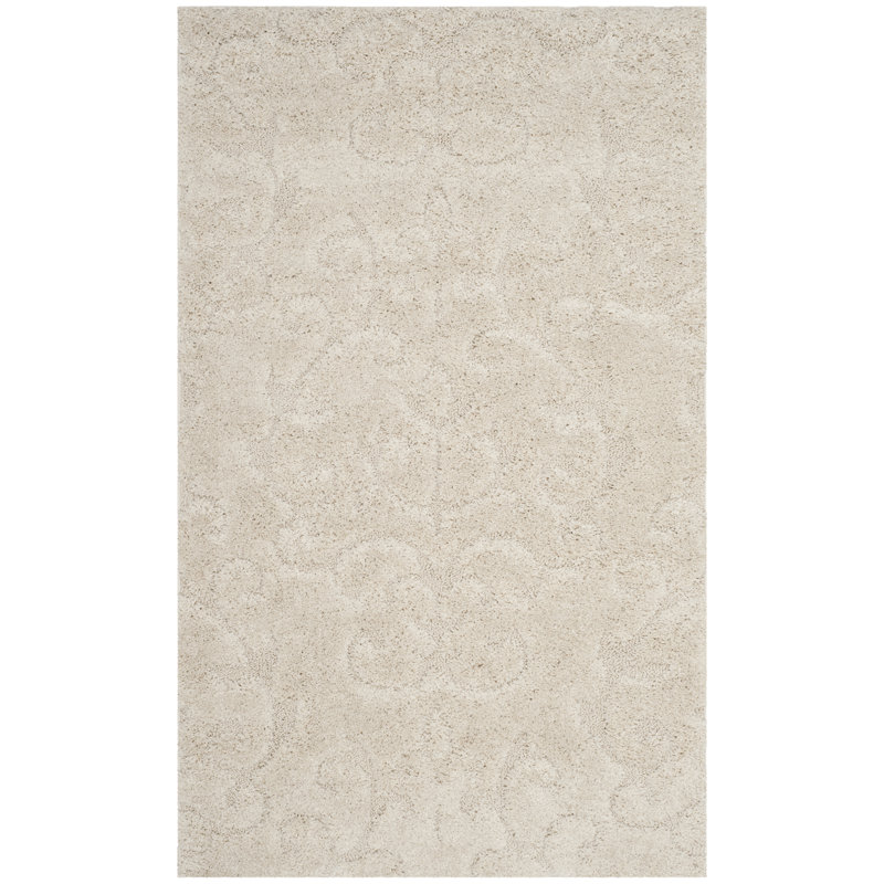 Tapis à motif floral à longs poils caduques morterich Florida, Rectangle 4 pi x 6 pi