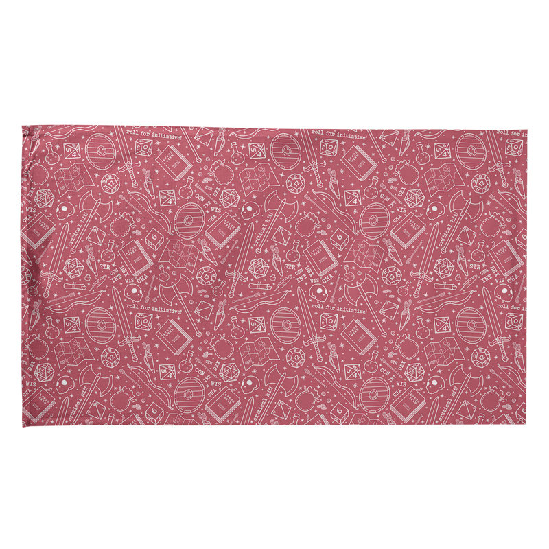 Serviette à thé classique à motif rpg Mcguigan, Sergé de coton, Rouge / Blanc