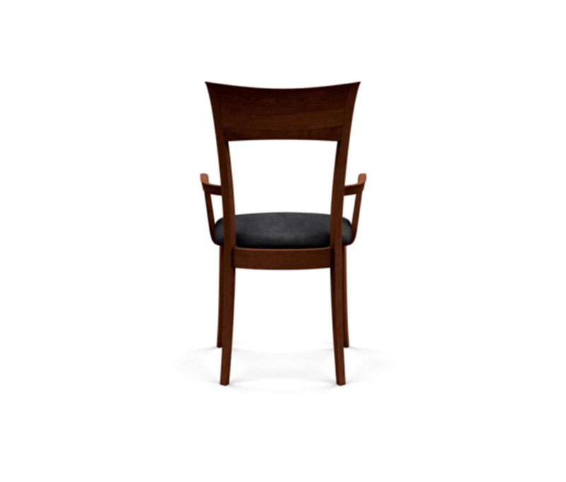Ingrid Upholstered Arm Chair, Cognac Cherry, Microseude Onyx