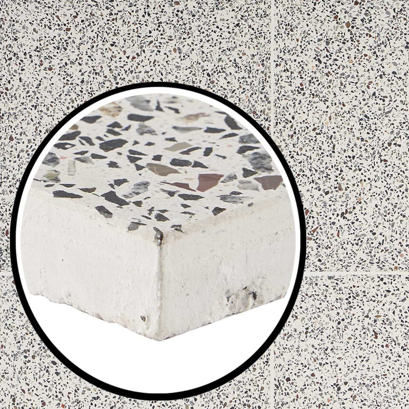True Terrazzo 16x16 Polished Terrazzo Tile, Medous Beige