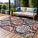 Chartier Brown/Red/Gray Indoor/Outdoor Rug