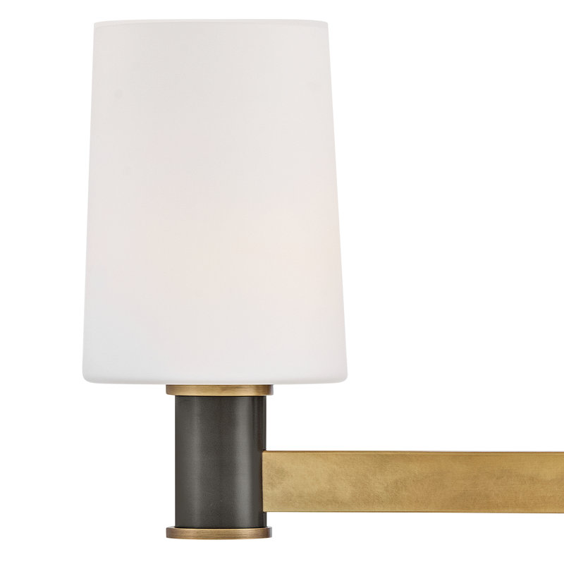 Hinkley Declan Medium Three Light Bath Vanity with Crosshatch Motif