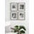 Ambrine Gray Wood Picture Frame - Set of 4 with Mat