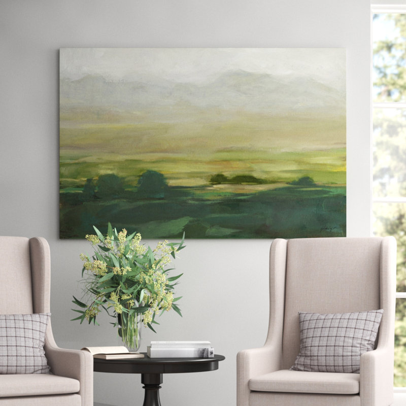 « misty valley i », reproduction d’art sur toile tendue, H 16 po x l 24 po x P 1,5 po