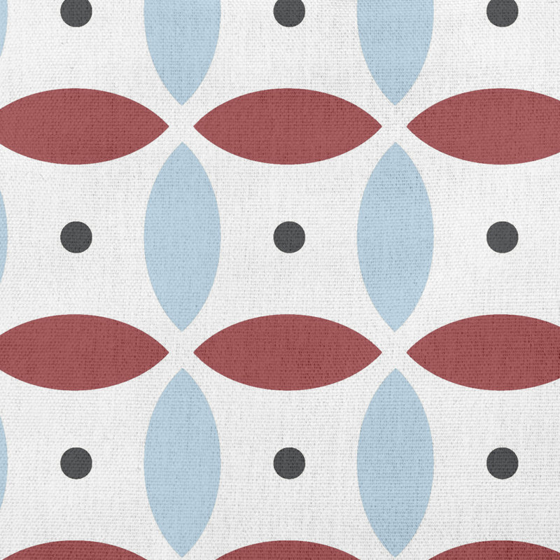 Coussin décoratif, Rouge / bleu clair