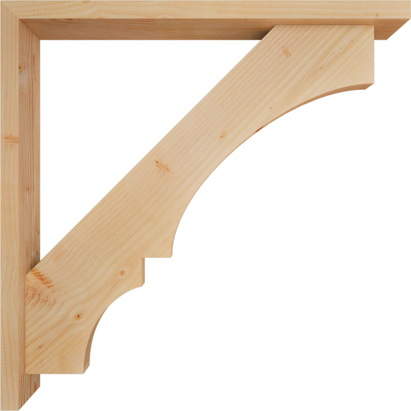 Support de bloc Balboa avec entretoise décalée, 34 x 34, Sapin Douglas de l 3 1/2 (lisse)