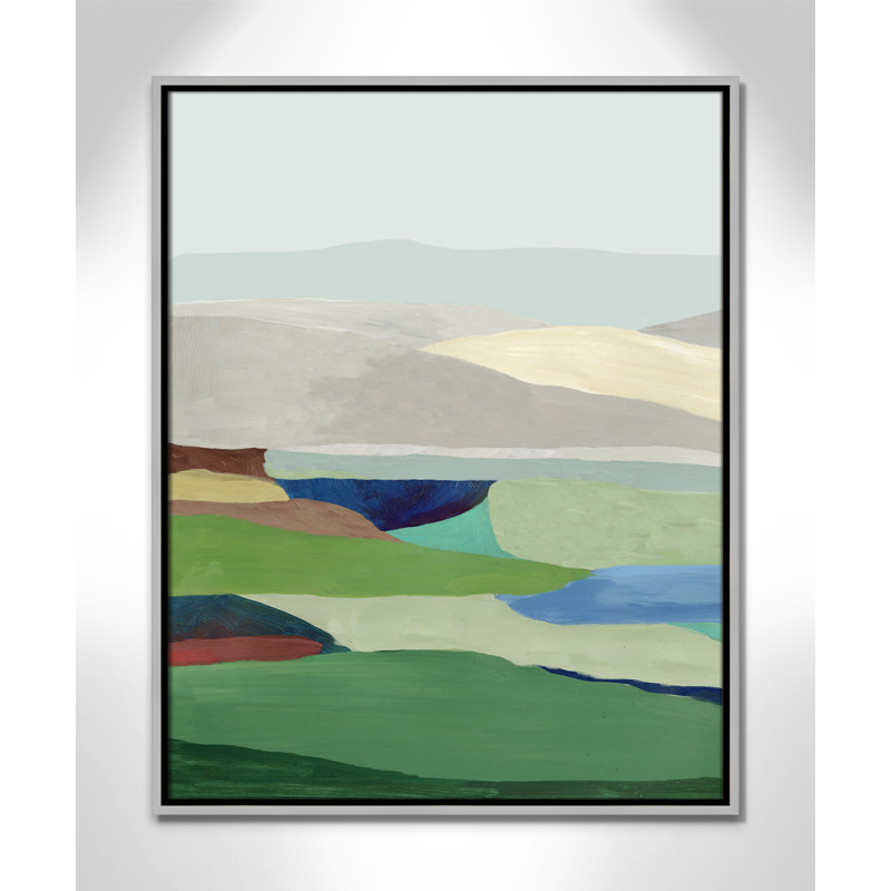 Free Land II - reproduction d'art sur toile, Toile argentée, H 29,5 po x l 23,5 po x P 2 po