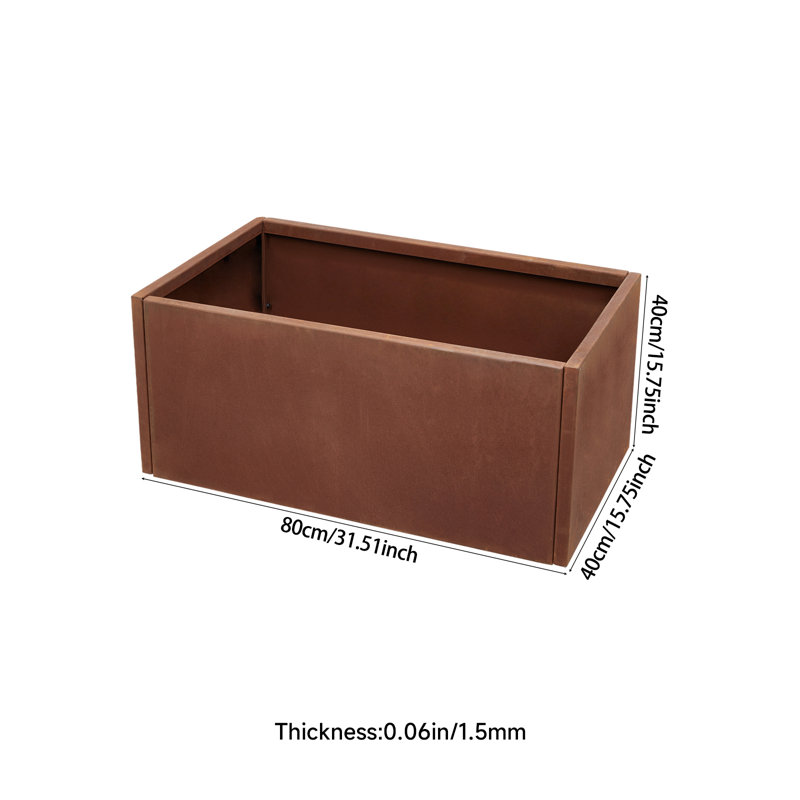 Planter, 40cm H x 80cm W x 40cm D