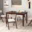 Table de salle à manger 48 "en bois pour 4 personnes avec pieds en bois d'hévéa-670823087