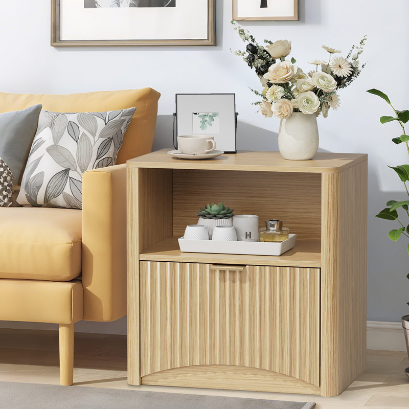57.91cm W Manufactured Wood Bedside Table