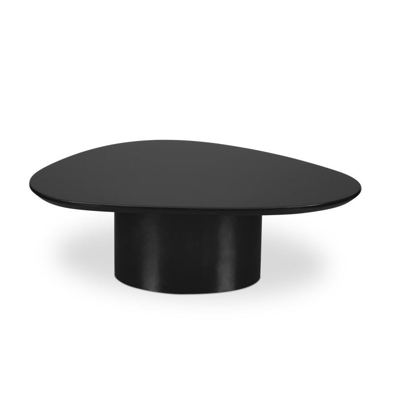 Eden Solid Wood Coffee Table, Black Lacquer