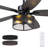 48/56" Farmhouse Caged Ceiling Fan With Light And Remote-55530351-55853831