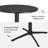 Round with Iron Base Dining Table-95377414
