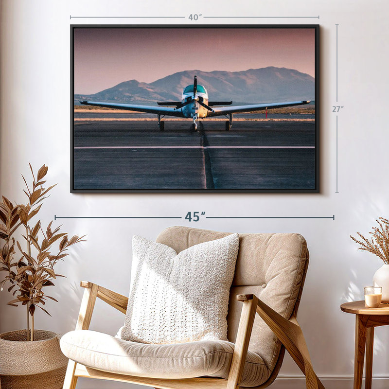 Transport "Art mural avion privé", H 27 po x l 40 po