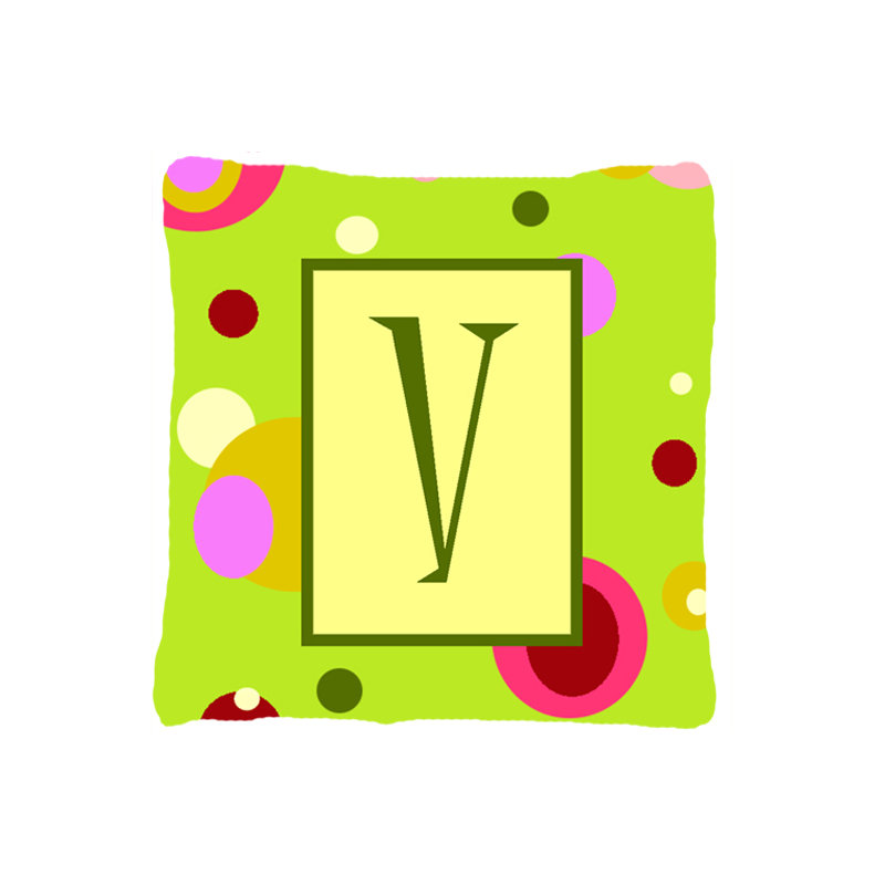 Lettre monogramme initiale intérieure/extérieure Throw Pillow, V