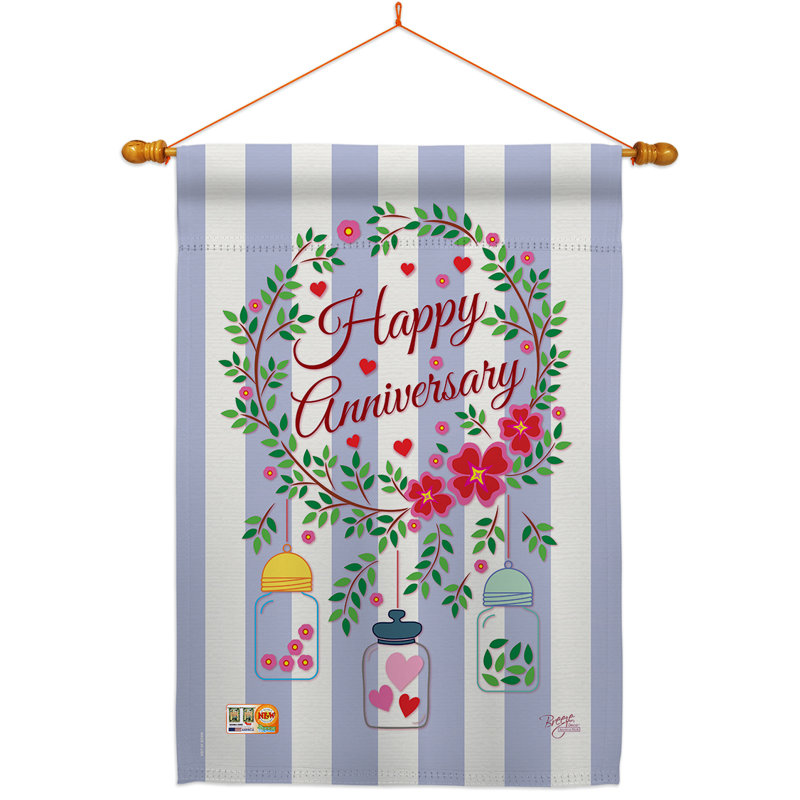 Double Sided 40'' H x 28'' W Polyester Flag Set