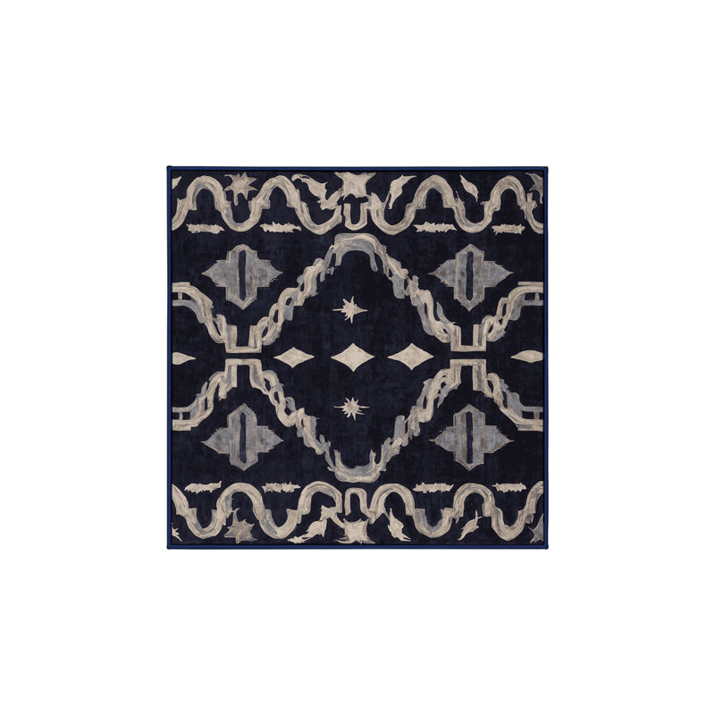 Silky Soft Plush Purple Area Rug, Square 3'