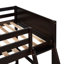 Lit mezzanine en bois massif peu encombrant, simple espresso moderne