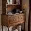 Buffet en bois massif brun noisette