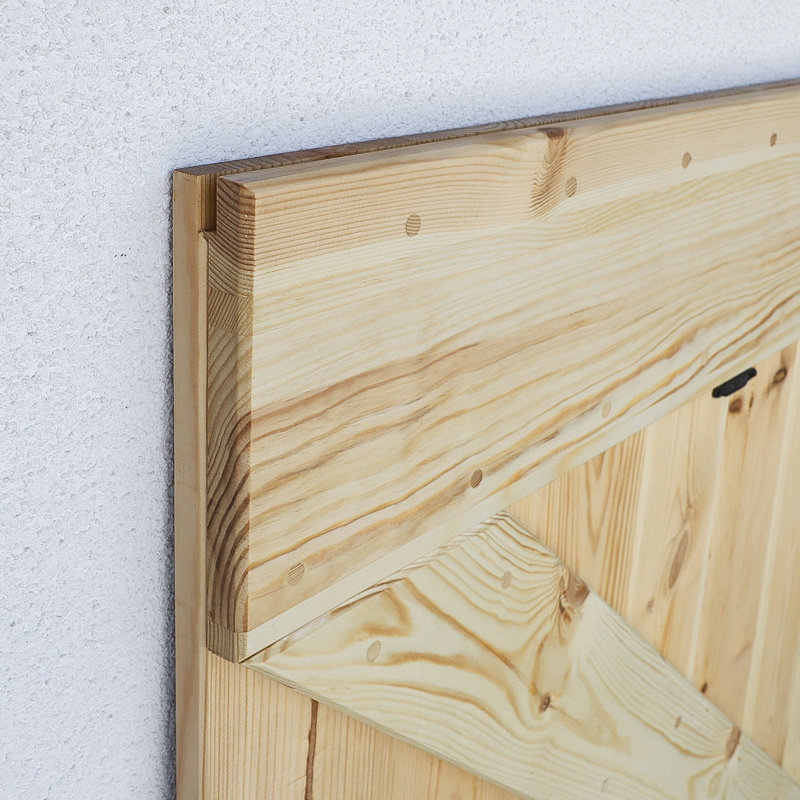 Russellton Solid Pine Sliding Door, Natural