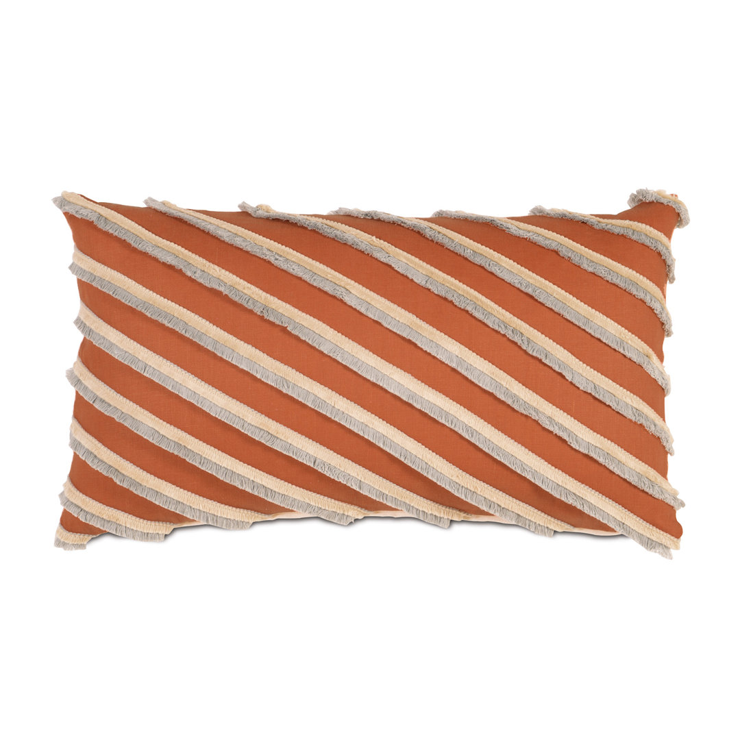 Bowie Breeze 100% Linen Striped Lumbar Pillow Cover & Insert Eastern Accents