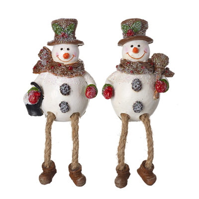 Dangly Leg Snowmen Figurines Mix