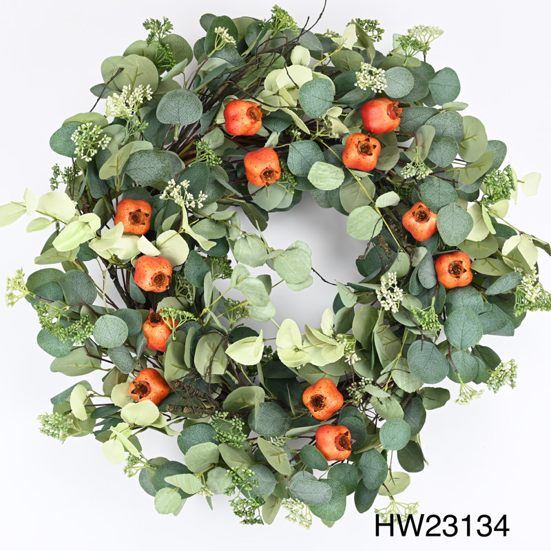 26" Pomegranate Eucalyptus Front Door Wreath
