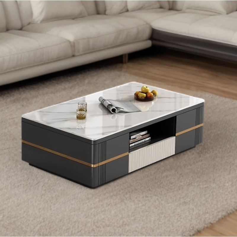 Single Coffee Table, White/Black