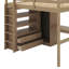 Lit mezzanine double avec bureau, tablettes et tiroirs-192788070