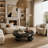 35" Black Cloud Shaped Coffee Table