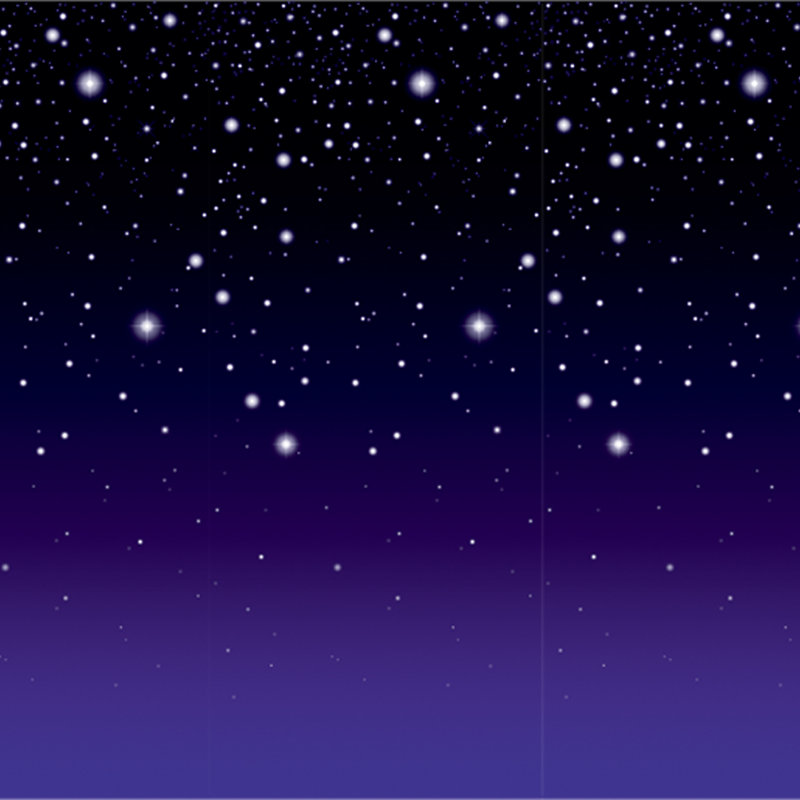 Starry Night Blue and Black Party Backdrop - Pack of 6