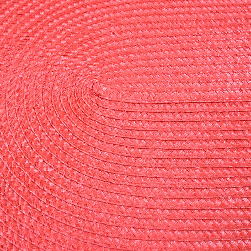 Tigela Solid Colour Oval Placemat, Poppy Pink