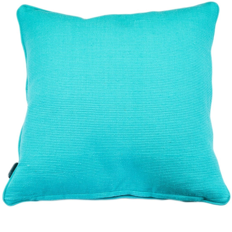 Coussin en coton à côtes Urcino, Cuir