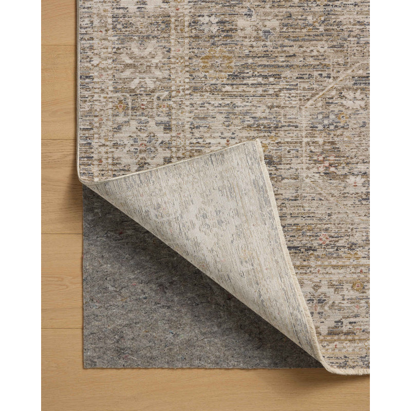 Tapis taupe / multicolore Chris Loves Julia x Loloi Ida, Rectangle 3 pi 6 po x 5 pi 6 po