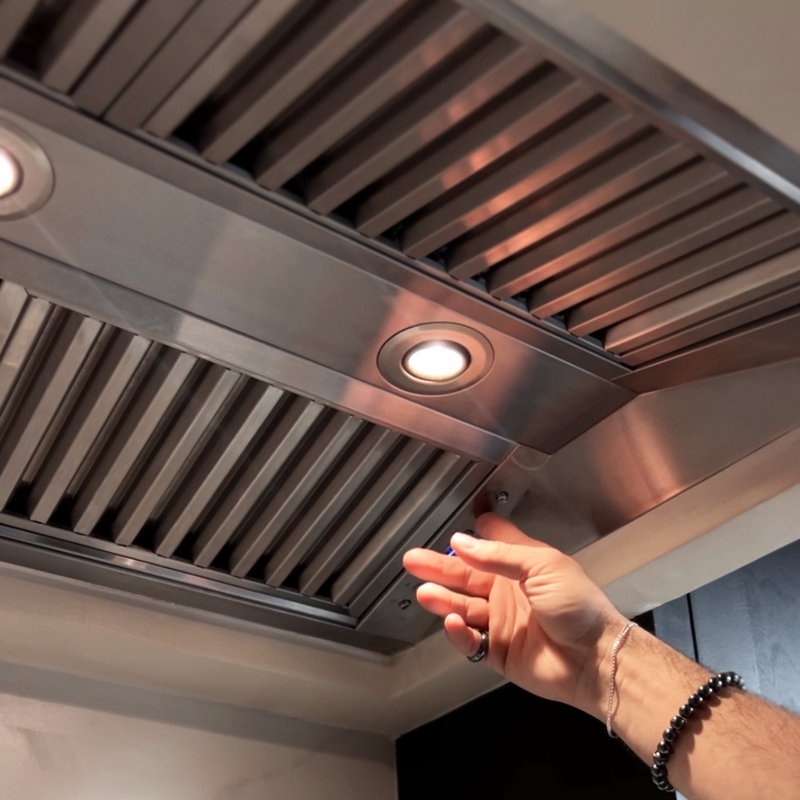 40" 700 CFM Ducted Insert Range Hood in Brushed 304 Stainless Steel, 46" W