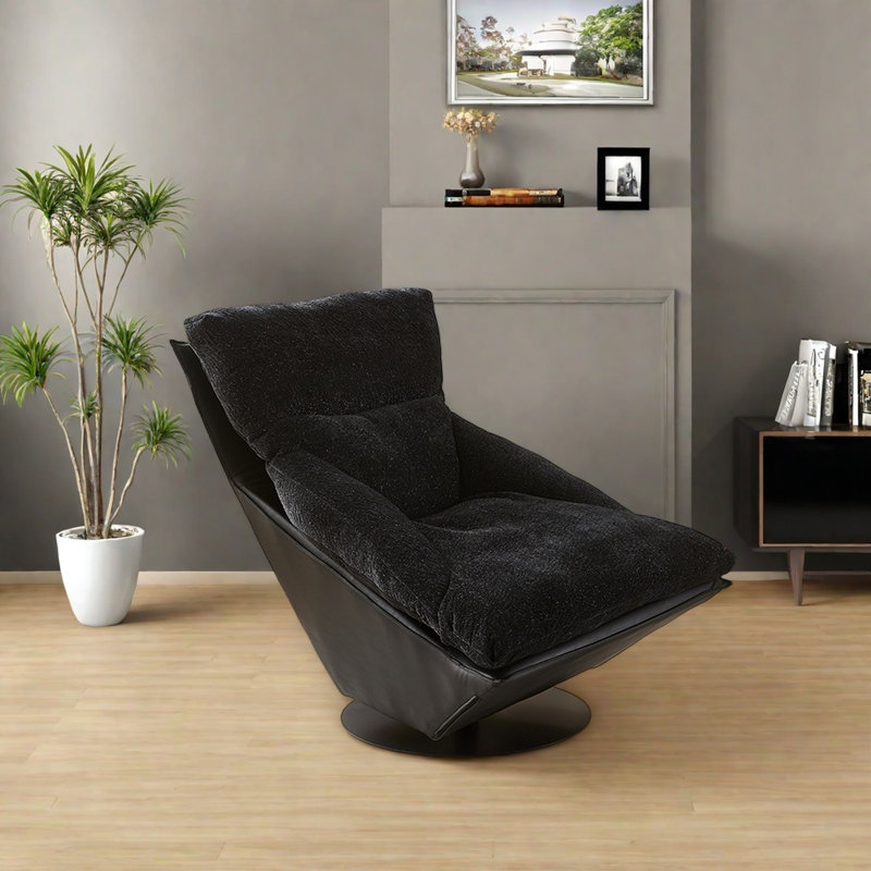 Chaise rotative ergonomique, Noir