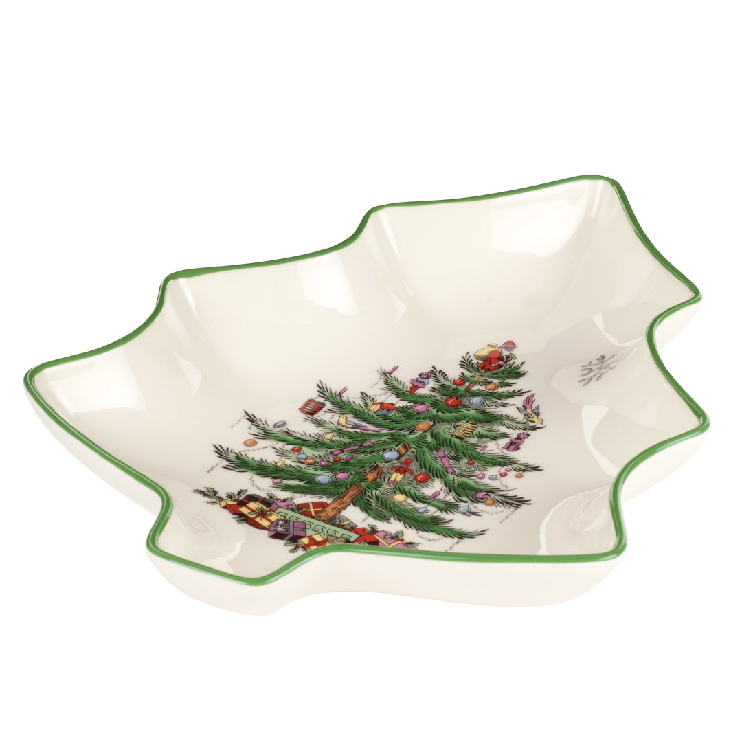 Spode Christmas Tree Tree Dish 9" Spode