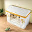 Lit cabane pour enfants avec rangement, lit simple à structure en acier, blanc moderne pour chambre familiale