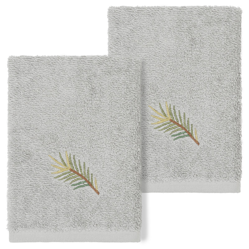 Pierre 100% Turkish Cotton Washcloth, Light Gray